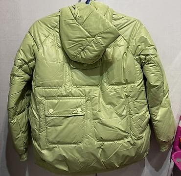 дождевик joma: Новый пуховик с капюшоном, салатового цвета. Размер S/M. Осень-зима — 2