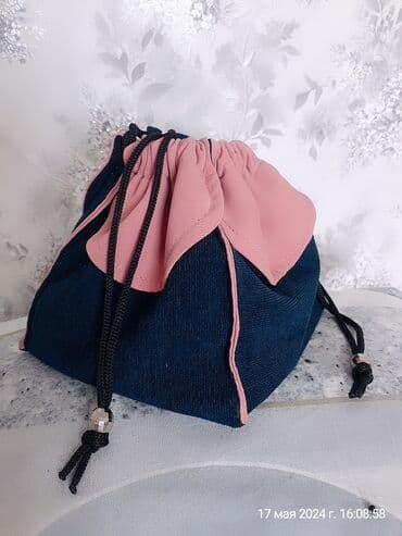 сумка ручной работы из натуральной кожи: Сумочки декоративные, ручной работы, размеры 15×15 ткань Атлас + — 3