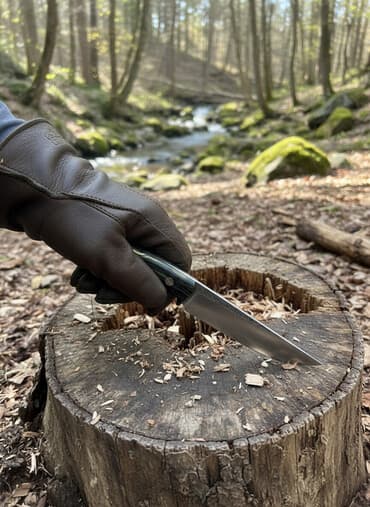 набор ножов: Нож фиксированный авторский ручной работы - Клинок: узкий прямой с — 1