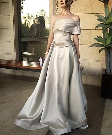 ВЫПУСКНОЕ Вечернее платье в пол из атласной ткани Один выход