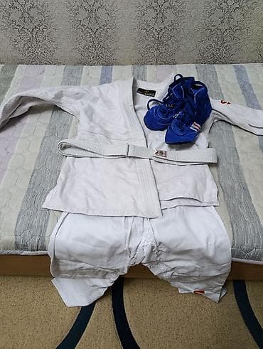 Кимоно для дзюдо/самбо + борцовки - Комплект: куртка кимоно, штаны на