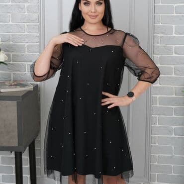 спортивные платья больших размеров: Платья. Трапеция Сетка с выбитыми жемчугами Размеры: 48/54. 1/3 — 1