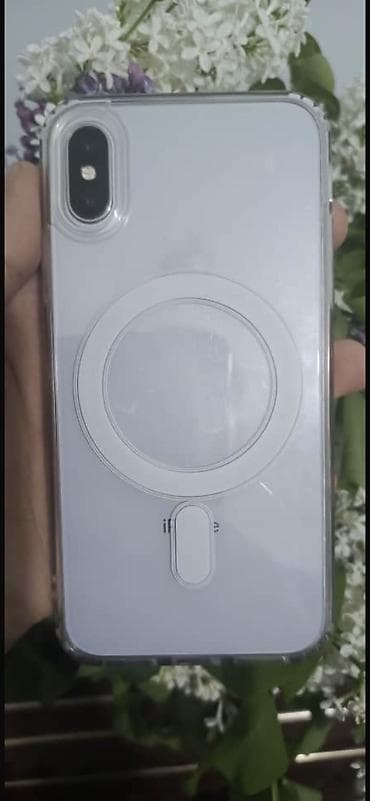 чехлы на айфон xr: IPhone X, Б/у, 64 ГБ, Серебристый, Чехол — 2