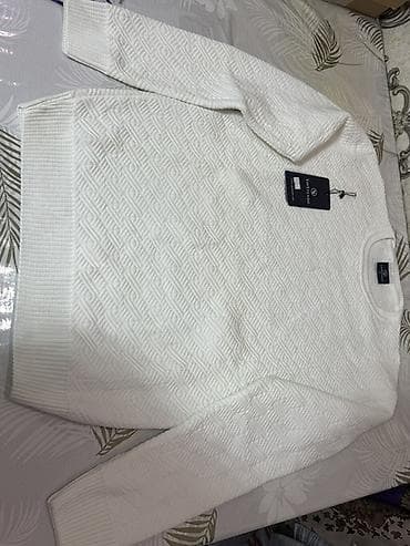 Свитера: Свитер VipStendo, размер L,XL - Цвет: белый - Фактура: объемный — 2