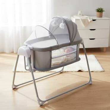 список во 2 роддом бишкек: Люлька, Качалка, Металл, цвет - Серый — 1