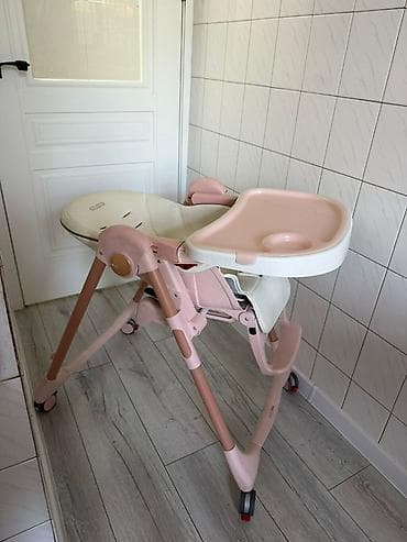 pap: Стульчик для кормления, Б/у, Peg perego, Пластик, Трансформер, цвет - Розовый, Самовывоз, Платная доставка — 4