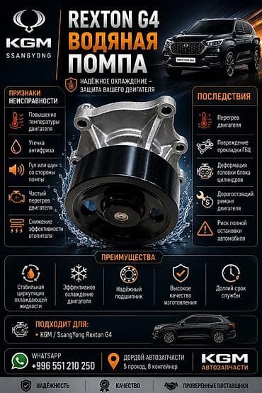 rex: Водяная помпа KGM (SsangYong) для Rexton G4. Назначение: - — 1