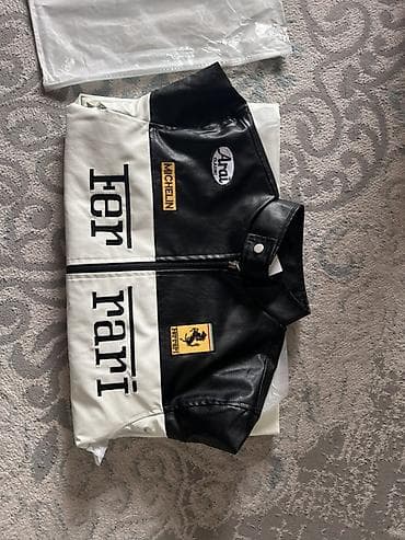 Платья: Мужская куртка в стиле мотоспорта Ferrari - Цвет: комбинированный — 8