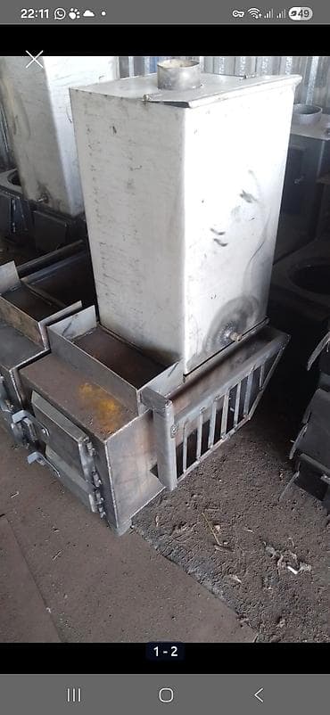 газовые настенные котлы: Твердотопливная печь-водогрей (буржуйка с баком) Описание: - — 4