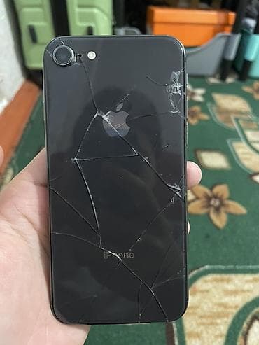IPhone 8, Б/у, 64 ГБ, Черный, Чехол, 75 %