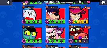 джес: Игровой аккаунт Brawl Stars - Кубки: 8070 - Бойцы: 65 из 101 - Ранг — 10