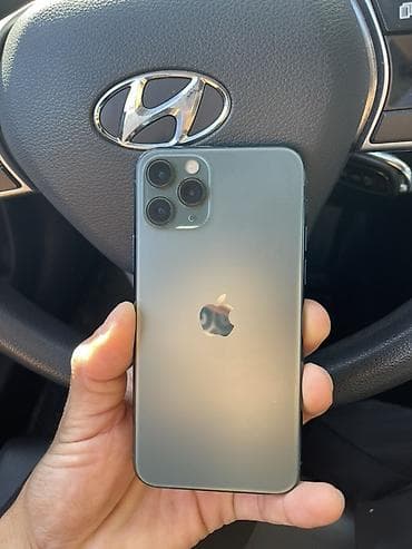 дубайский айфон: IPhone 11 Pro, Б/у, 256 ГБ, Matte Midnight Green, Чехол, 90 % — 3