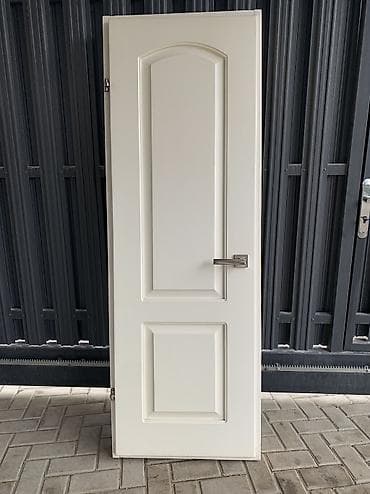 Металлические сейфовые двери: Межкомнатная дверь, Новый, Глухие, Одностворчатая, Деревянная, Распашная, Витражная, цвет - Белый — 1