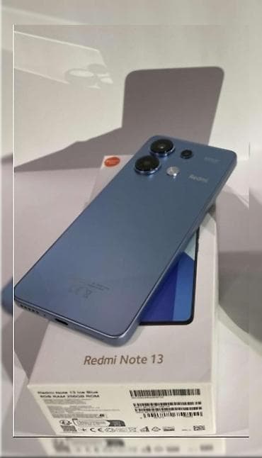 redmi note 12c: Redmi, Redmi Note 13, Б/у, 256 ГБ, цвет - Голубой, 2 SIM — 1