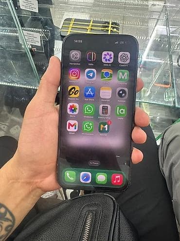 IPhone 14 Pro Max, Б/у, 256 ГБ, Черный, Зарядное устройство, Защитное стекло, Чехол, В рассрочку, 100 %