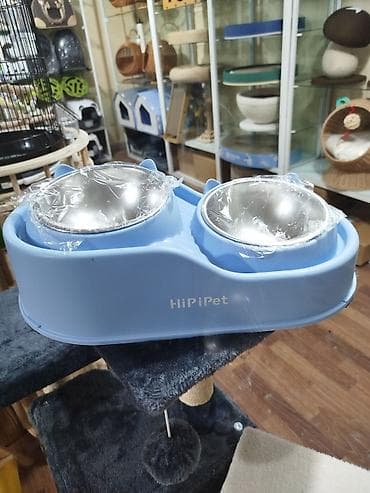 чоп тюк: Двойная миска для домашних животных HiPiPet - Конструкция 2 в 1: две — 1