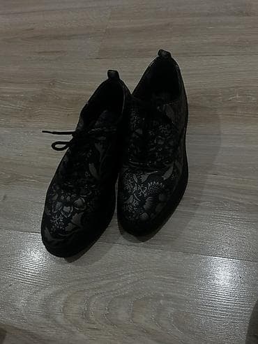 ролики обувь: Дерби/оксфорды на платформе с принтом. - Цвет: черный, серебристый — 2