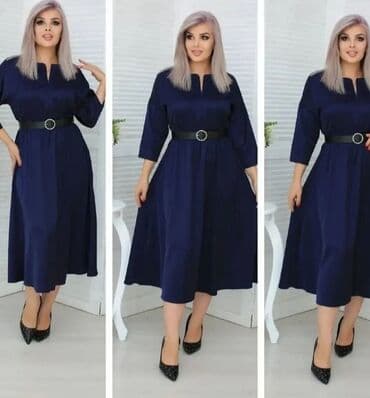 длинные платья в пол зеленого цвета: Платье шелк темносинее с поясом. Размер 48/52 Доставка платная по — 2