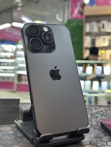 IPhone 16 Pro, Б/у, 256 ГБ, Черный, Зарядное устройство, Защитное стекло, Чехол, 90 %