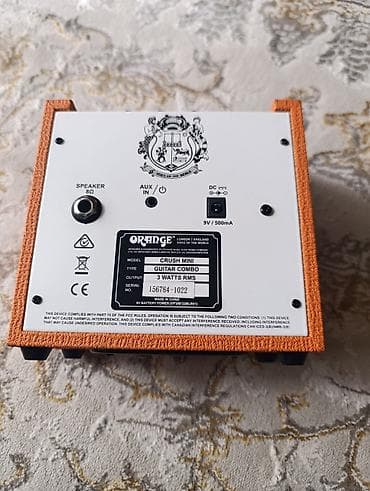 комбик гитарный: 🎸 Orange Crush Mini (как новый) + блок питания Продам мини гитарный — 3