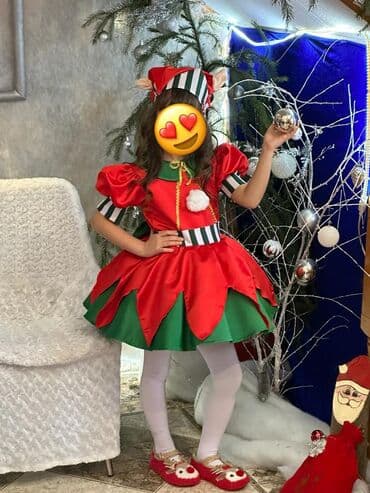 советский шкаф для посуды: Новогодний, карнавальный костюм для девочки. Эльф. 5-6 лет. Качество — 1