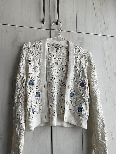 slim patch: Кардиган, Короткая модель, Осень-весна, Вязаная модель — 1