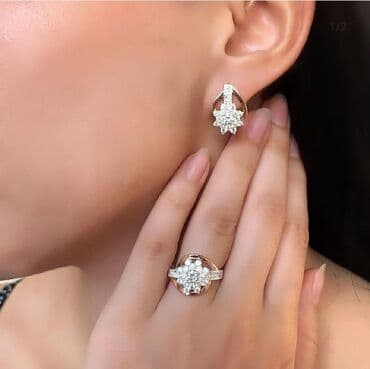 свадебные наборы ручной: Набор украшений, Проба 925, Женские, Новый — 1