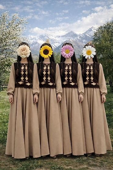 Взрослые карнавальные костюмы: Национальный костюм, Женский — 1