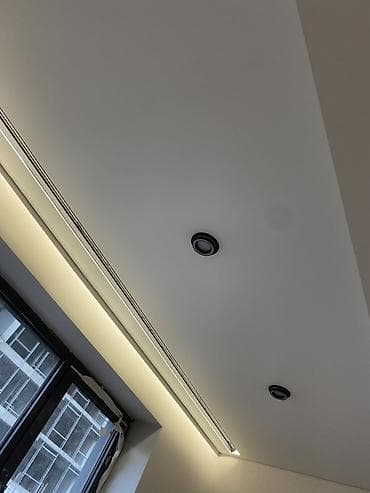 плинтус потолочный: Натяжной потолок Матовое — 8