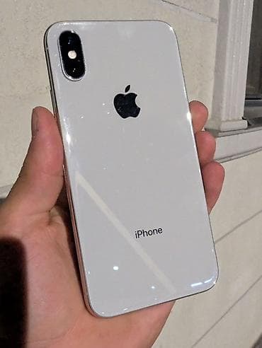 IPhone Xs, Б/у, 256 ГБ, Серебристый, Защитное стекло, Чехол, 80 %