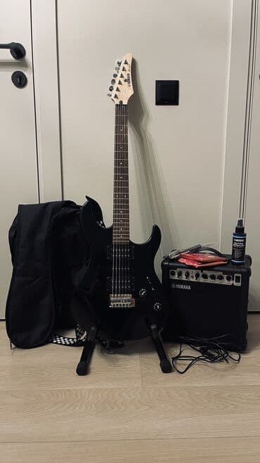 купить тюнер для гитары: Набор Электрогитара Yamaha ERG121C + комбоусилитель Yamaha GA-15 - — 4