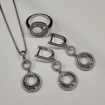 свадебное платье для высокой невесты: Набор украшений, Проба 925, Женские, Новый — 1