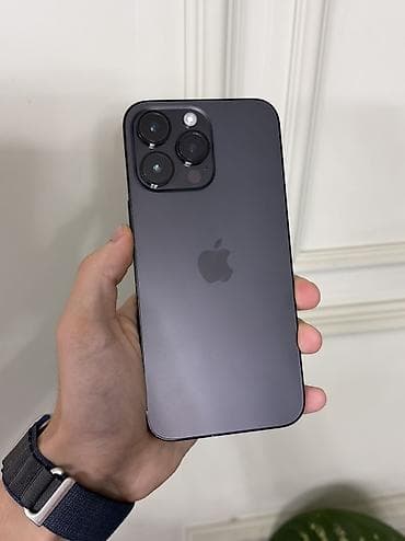 IPhone 14 Pro Max, Б/у, 128 ГБ, Черный, Защитное стекло, Чехол, Коробка, 98 %