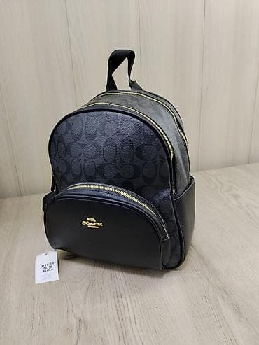 Рюкзак COACH Mini Backpack, цвет Black. - Материал: зернистая