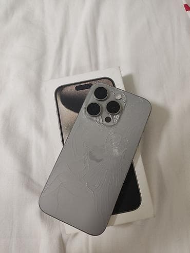 IPhone 15 Pro, Б/у, 256 ГБ, Natural Titanium, Коробка, 89 %