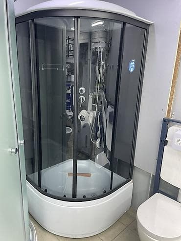 Ванналар жана комплектөөчүлөр: Душ кабинасы Жарым тегерек, Жабуусу: Караңгылатылган — 1