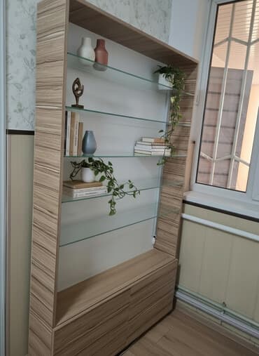 косметическое зеркало: Витрина Для косметики, С ящиками, 178 см * 102 см * 20 см — 1