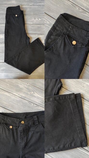 джинсы голубые: Джинсы и брюки, цвет - Черный, Б/у — 3