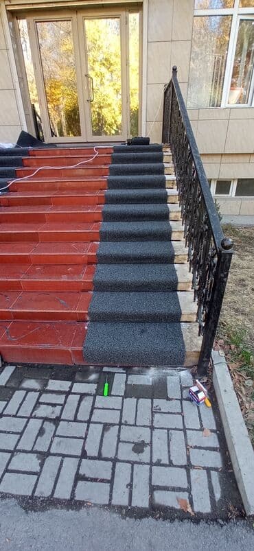 Придверный коврик Новый, Наружный, 100 см * 1 пог. м, Квадратный, цвет - Красный, Зеленый, Коричневый