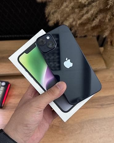 IPhone 14, Б/у, 128 ГБ, Midnight, Коробка, 78 %