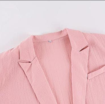 Брючный костюм, Прямые, Пиджак, Китай, Лен, Лето — 4