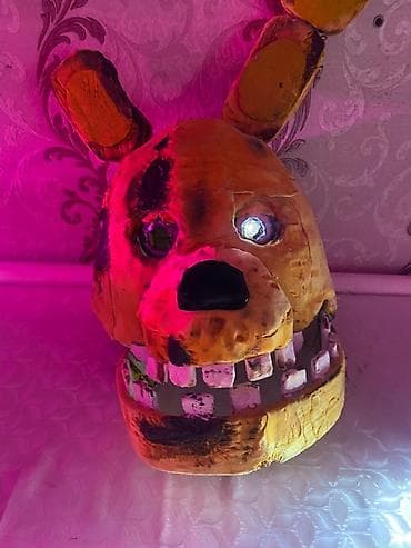 малыш йода: Маска персонажа The yellow rabbit (FNaF) — косплей/декор - Ручная — 3