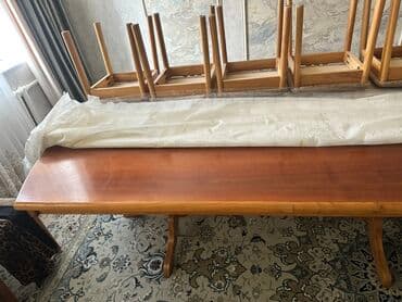 кухонный стол и стулья купить недорого: Стол и стул для зала, Б/у, Платная доставка, Самовывоз, цвет - Коричневый — 3