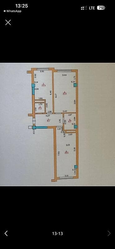 Квартиры: 3 комнаты, 74 м², Косметический ремонт — 3