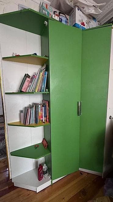 уголок буу: Комплект мебели для прихожей и детской/кабинета. 1) Угловой шкаф-купе — 2