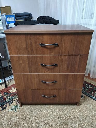 шкафы столы: Комод для одежды, Б/у, Без зеркала, ЛДСП, цвет - Коричневый, Самовывоз — 1