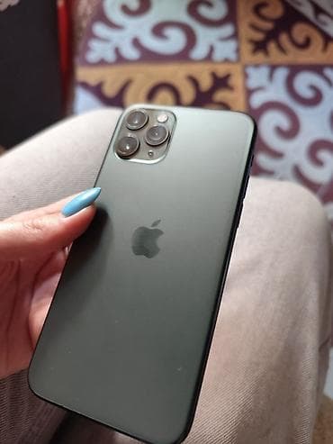 телефоны xiaomi redmi 10 с: IPhone 11 Pro, Б/у, 256 ГБ, Matte Midnight Green, Чехол, Коробка, 77 % — 4