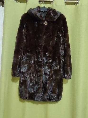 пижама бу: Шуба, Норка, Короткая модель, С капюшоном, XL — 6