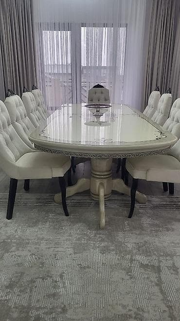 foldable table: Стол и стул для зала, Б/у, цвет - Бежевый — 4