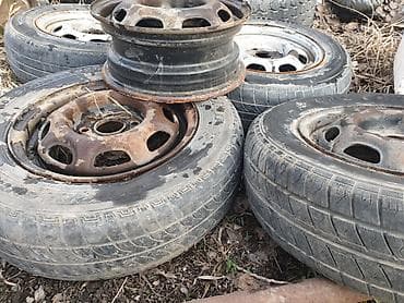 Дөңгөлөктөр монтажда: Дөңгөлөктөр монтажда 175 / 75 / R 13, All-season, Колдонулган, Комплект, Жеңил унаалар, Темир, тешиктери - 4 — 3